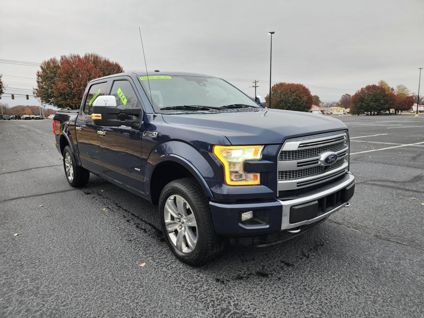 2015 Dk Blue /Black Ford F-150 Platinum SuperCrew 5.5-ft. Bed 4WD (1FTEW1EGXFF) with an 3.5 V-6 Ecoboost engine, Automatic transmission, located at 1221 Madison St., Shelbyville, TN, 37160, (931) 680-9439, 0.000000, 0.000000 - Photo#1